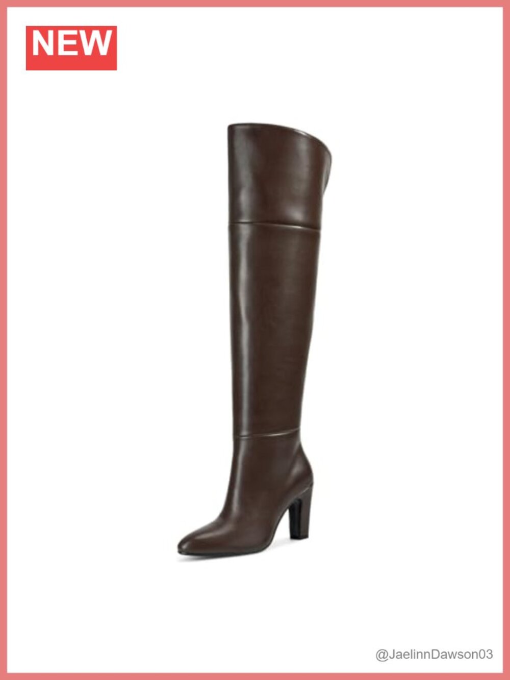 Wide Calf Thigh High Over Knee Boots Faux Leather Chunky Heel